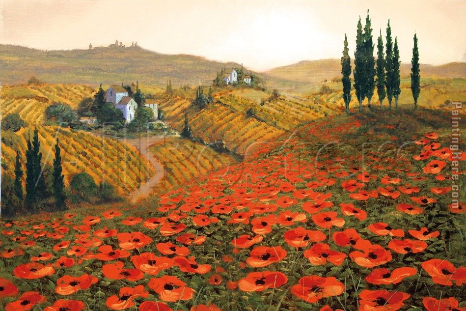 Hills of Tuscany II painting - Unknown Artist Hills of Tuscany II art painting